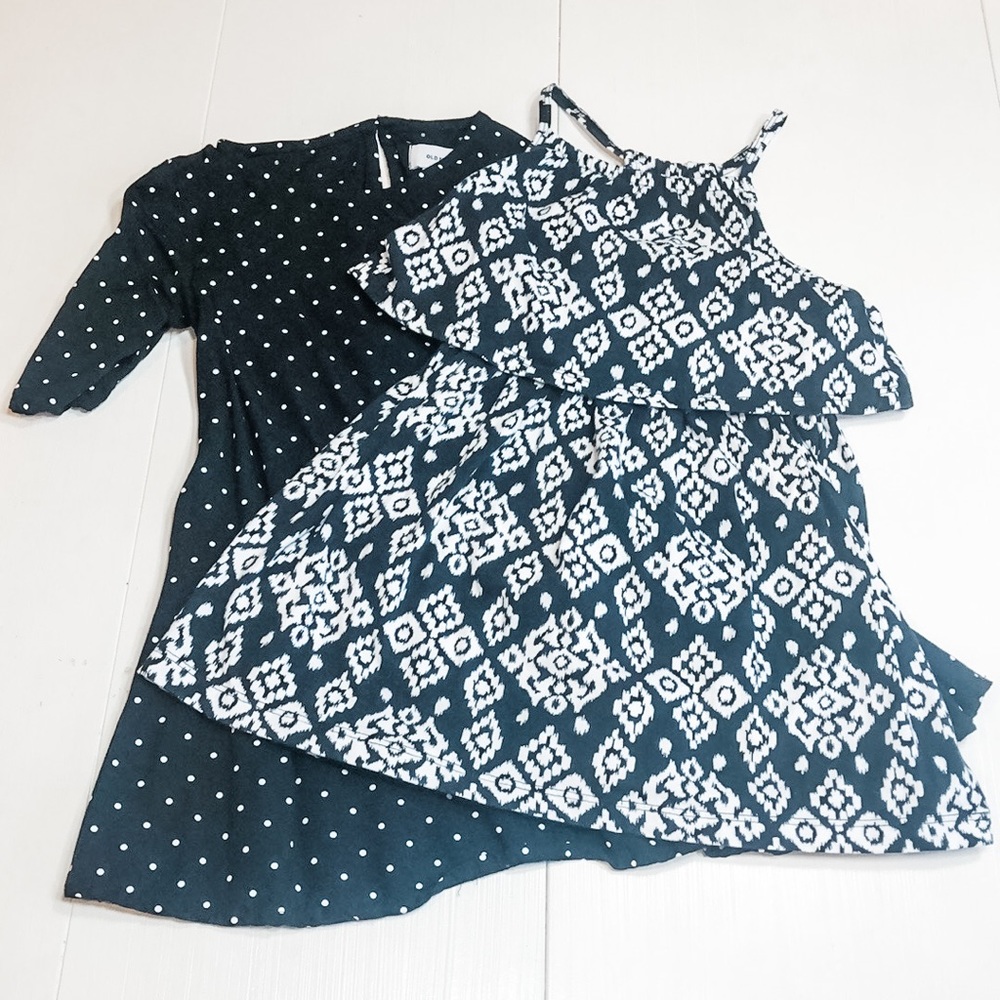 Black and white toddler girl dresses